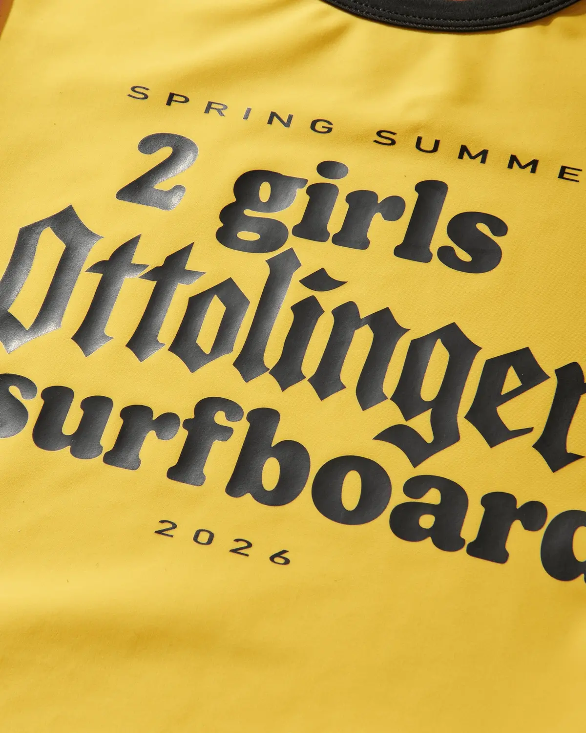 Women's 2 Girls 1 Surfboard T-Shirt Yellow / Black 3