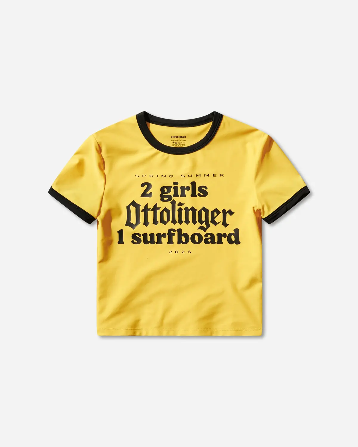 Women's 2 Girls 1 Surfboard T-Shirt Yellow / Black 1