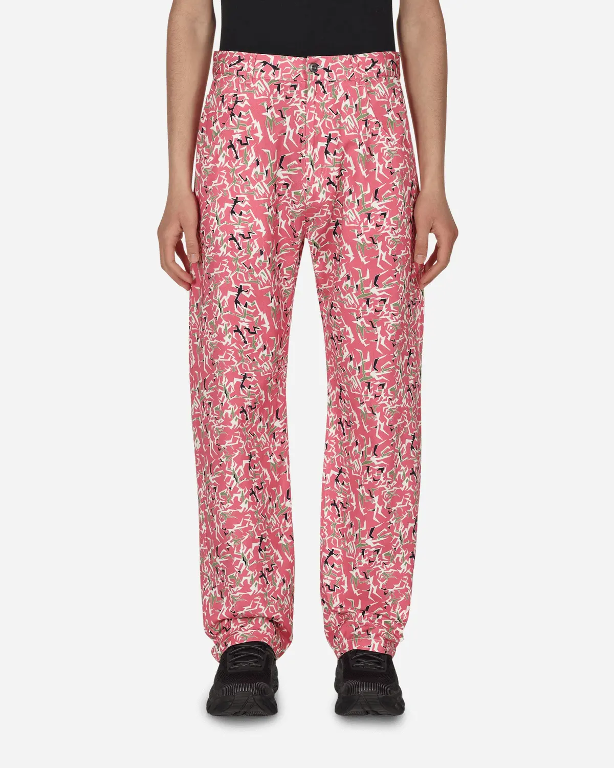 Workwear Floral Pants Pink 1