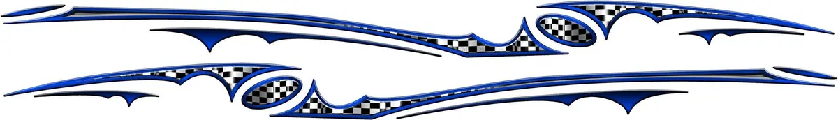 Aurora Checkered Flag Stripe Vinyl Decal – Set Of 2 For Cars & Trucks 3