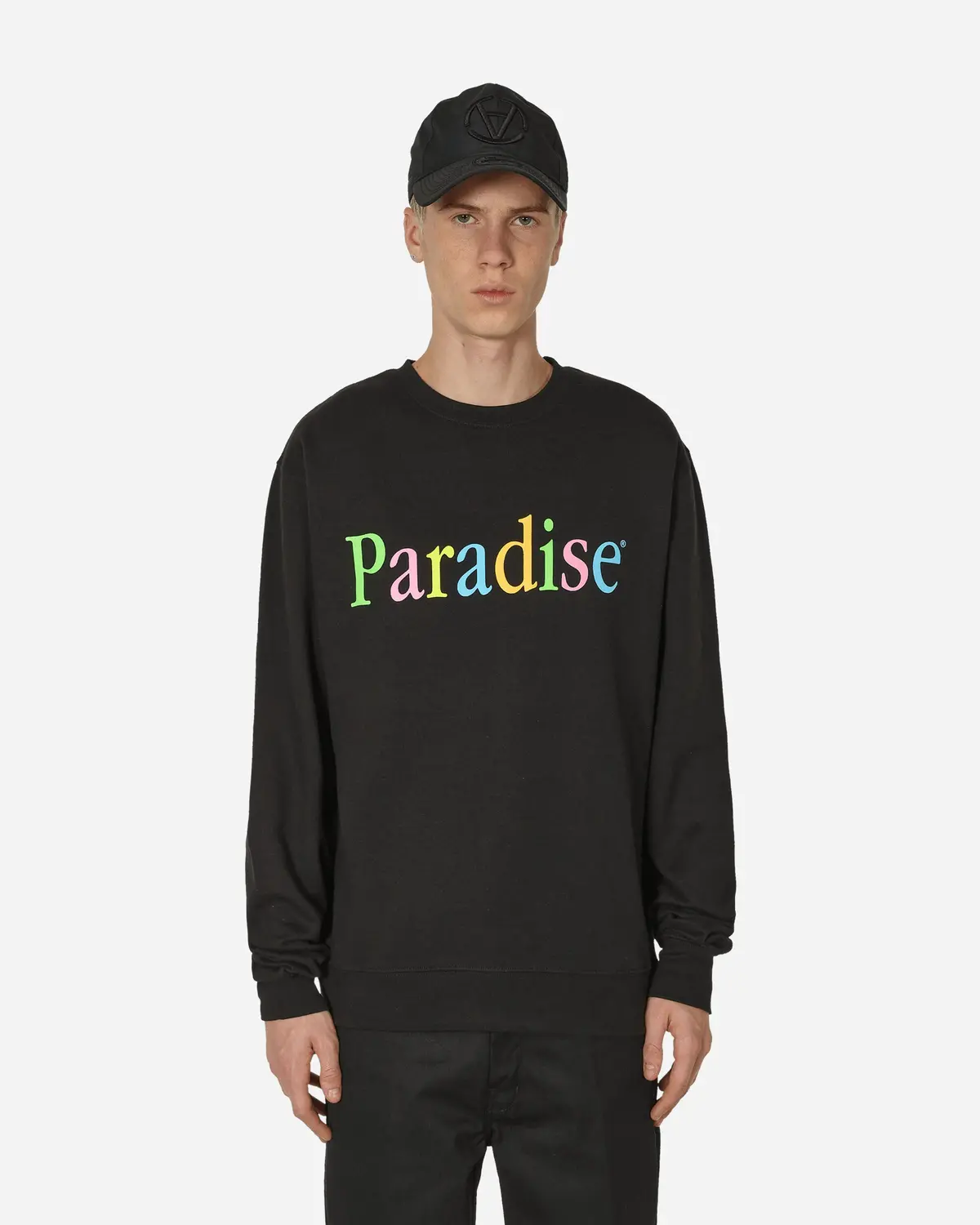 Colors Logo Crewneck Sweatshirt Black 1