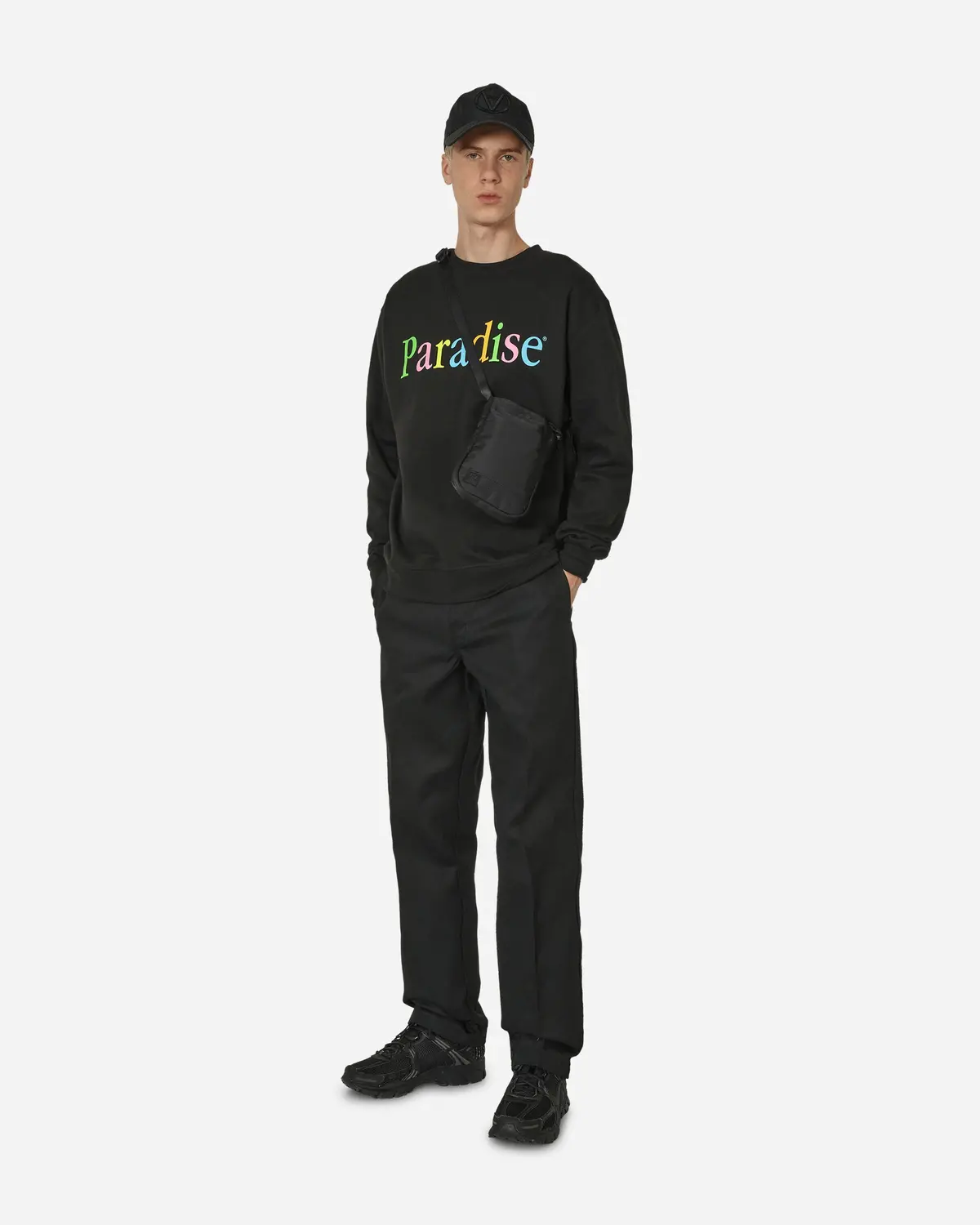 Colors Logo Crewneck Sweatshirt Black 4