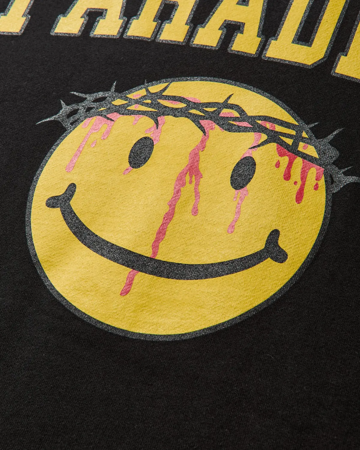 Men's Smiley Jesus Crewneck Sweatshirt Black 4