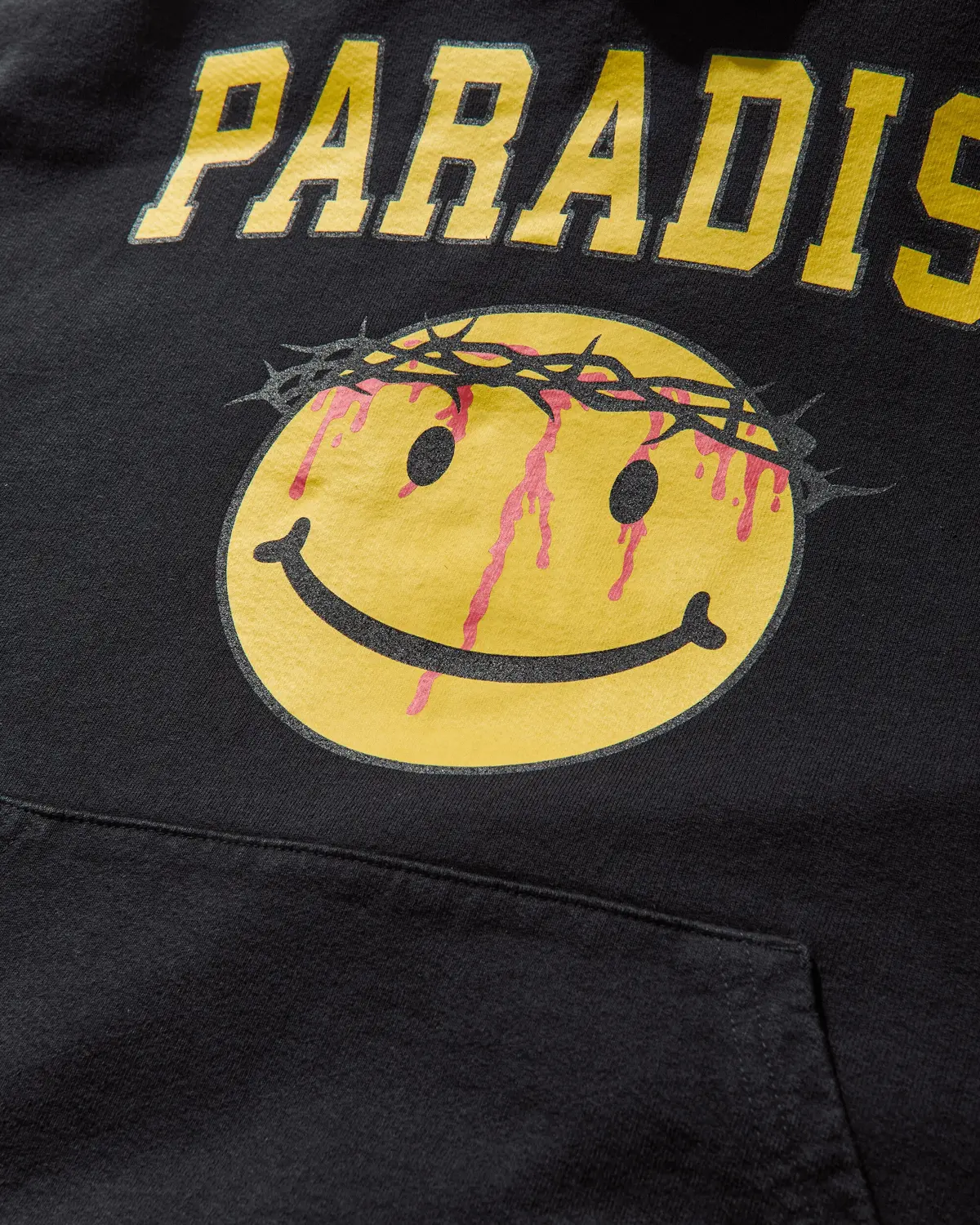 Men's Smiley Jesus Hoodie Black 3