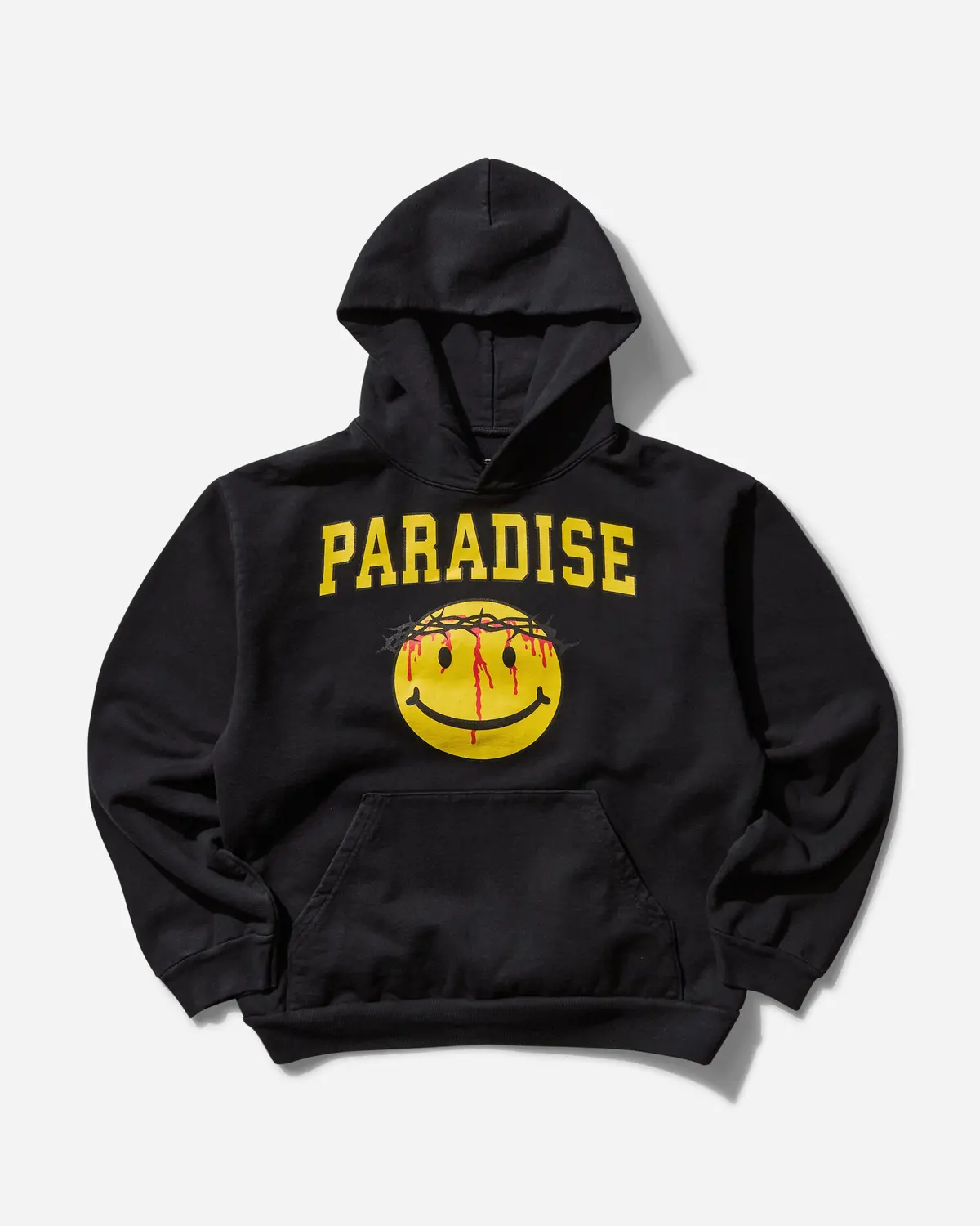 Men's Smiley Jesus Hoodie Black 1