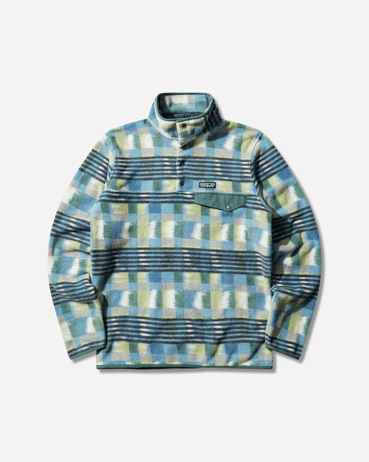 Men's Lightweight Synchilla Snap-T Fleece Pullover Painted Lines Shore Blue 1