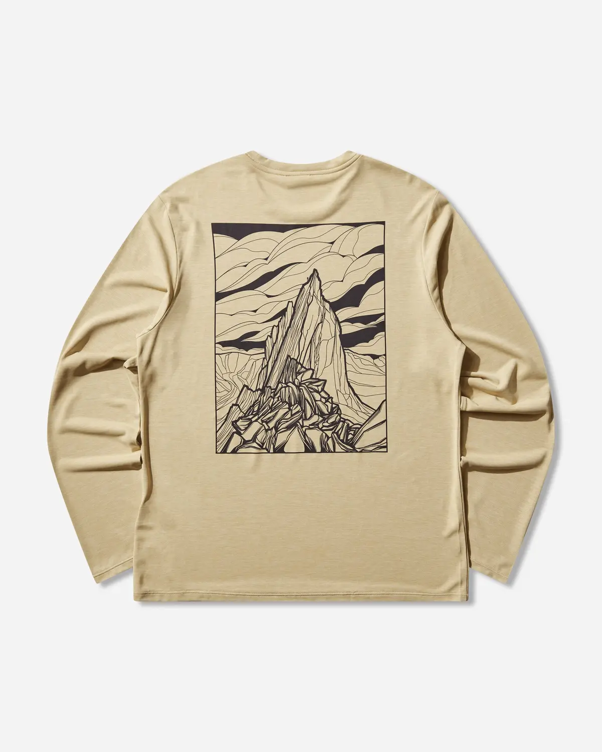 Men's Capilene Cool Daily Longsleeve Shirt Cloud Crag Limestone Yellow 2