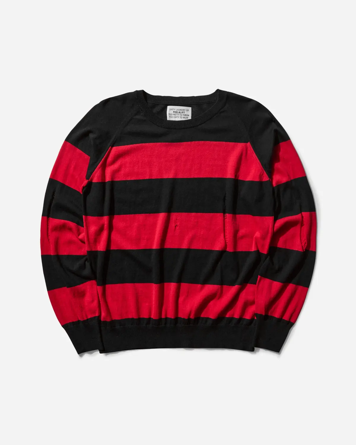 Damaged Stripe Jumper Black / Red 1