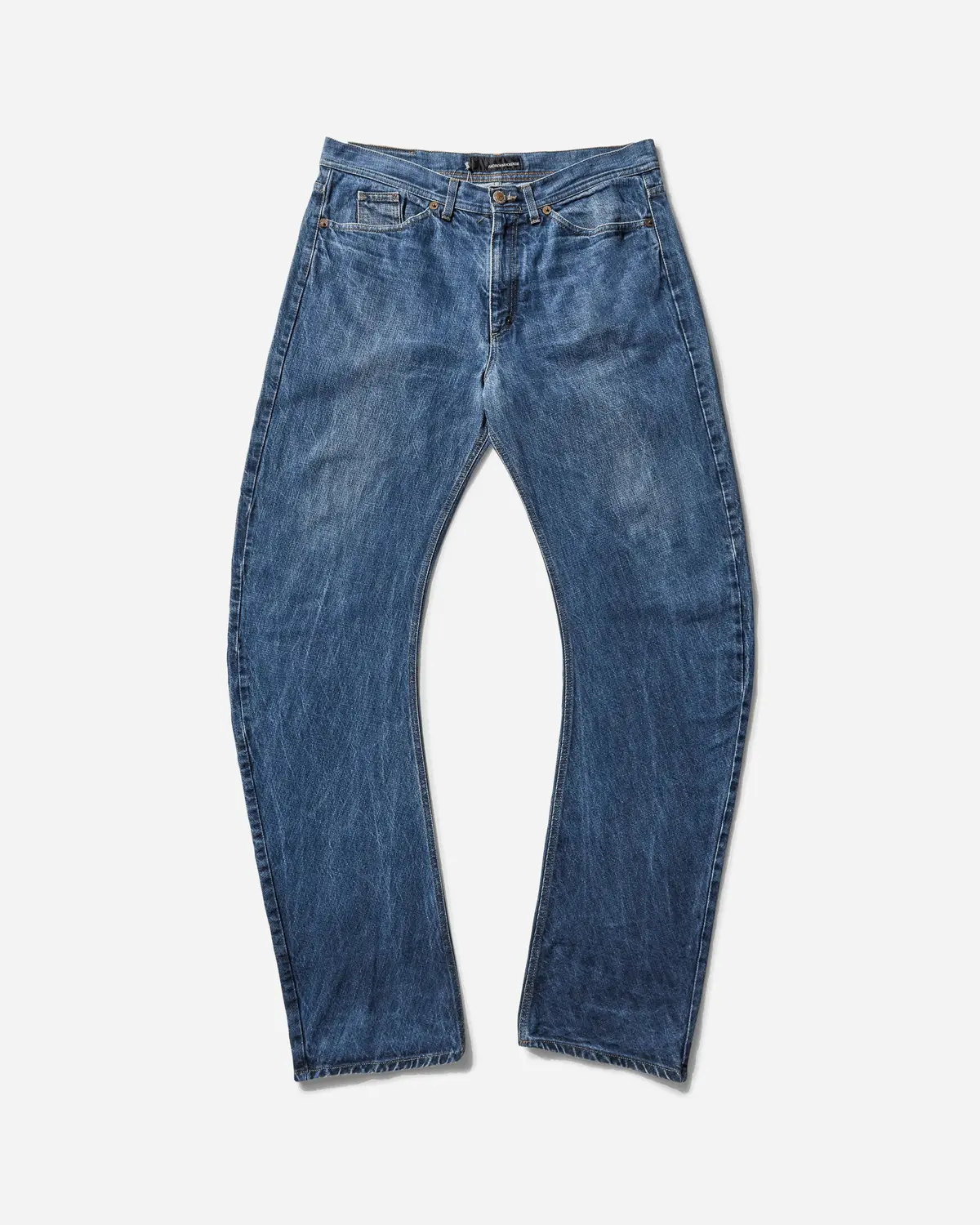 Men's Straight Logo Jeans Blue 1