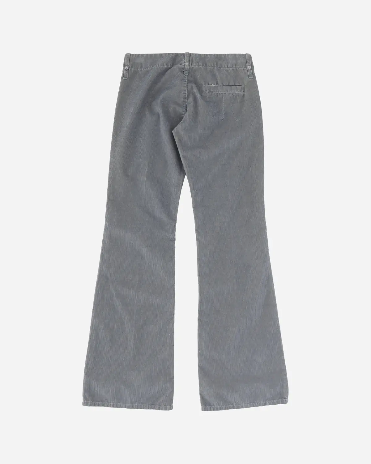Women's Corduroy Low Waist Flare Trousers Grey 2