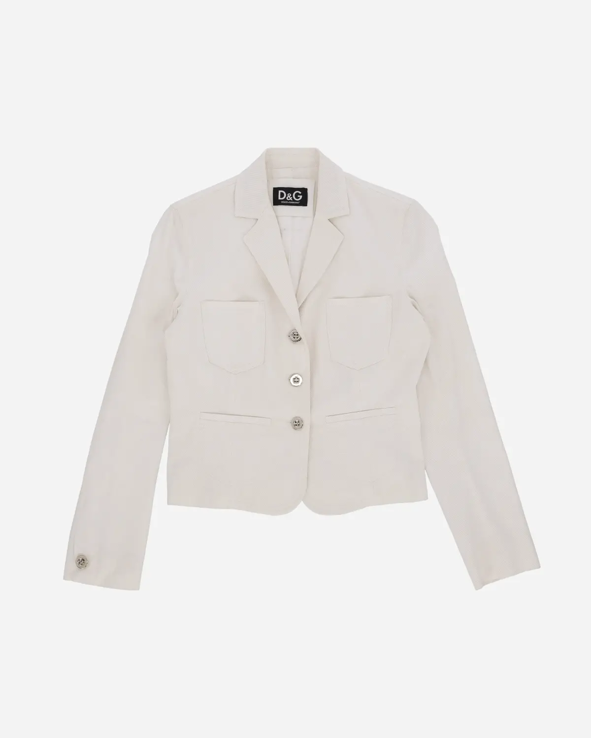 Women's Single Line Blazer White 1