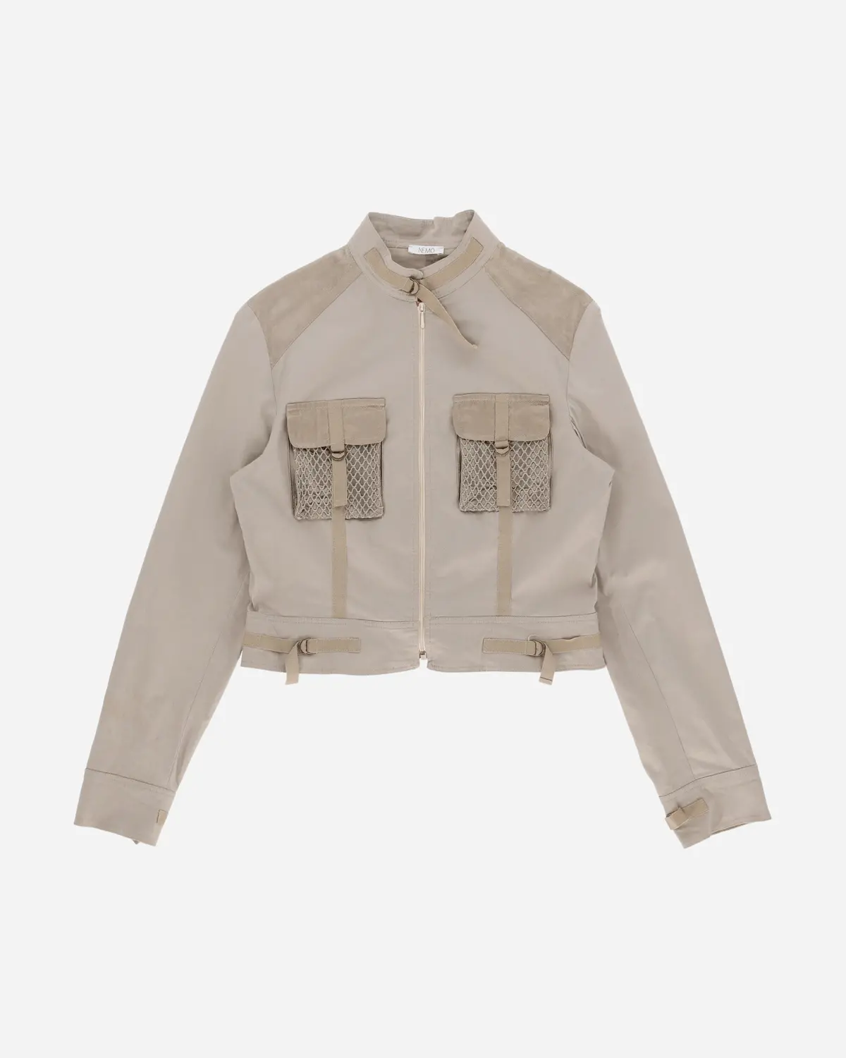 Women's Net Chest Pockets Jacket Beige 1