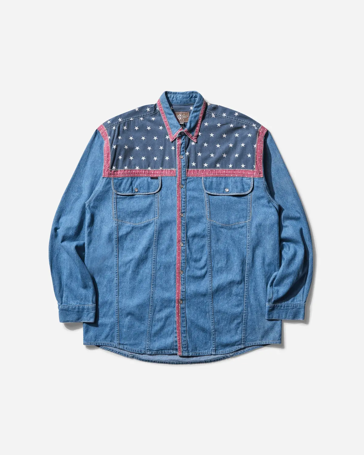 Men's Stars Denim Shirt Blue 1