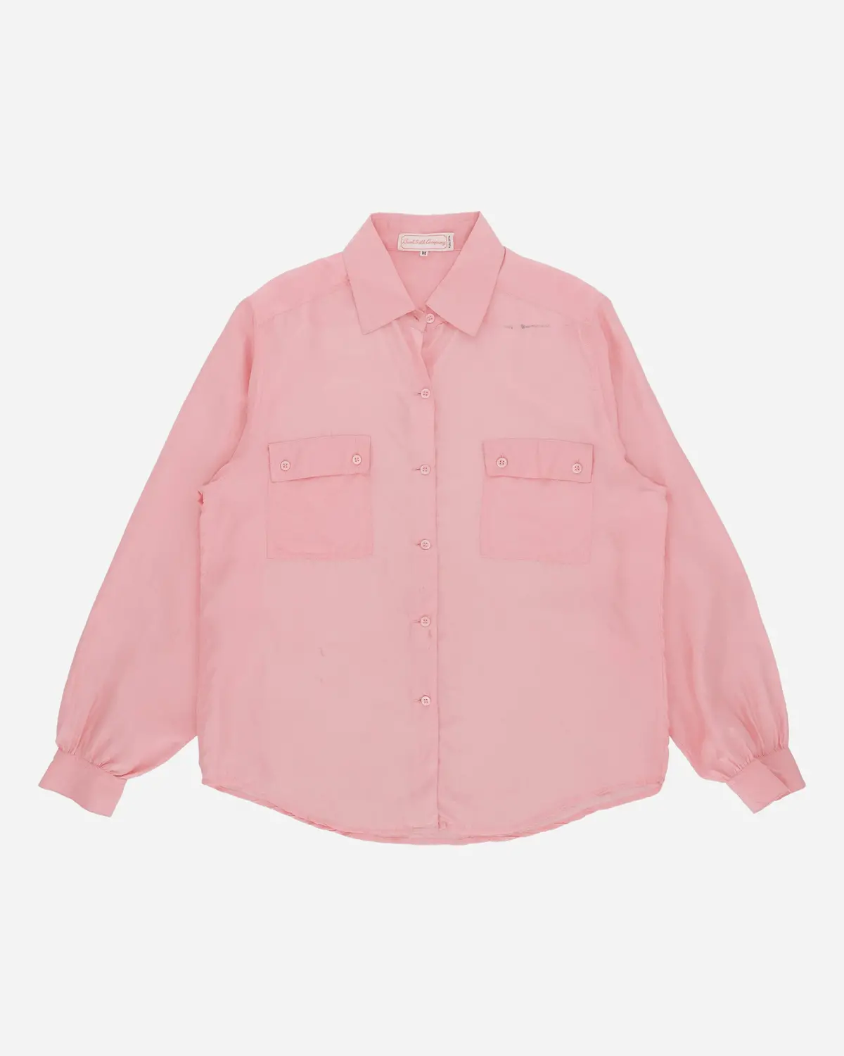 Women's Silk Longsleeve Shirt Pink 1