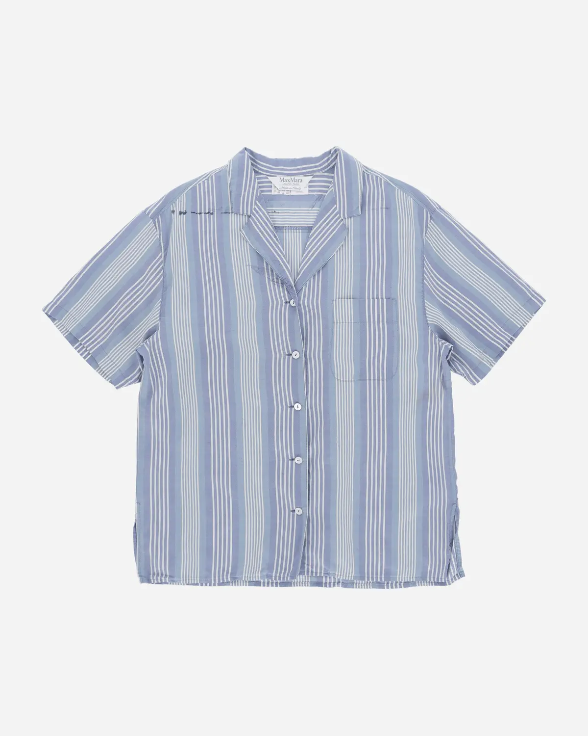 Women's Striped Silk Shirt Grey 1
