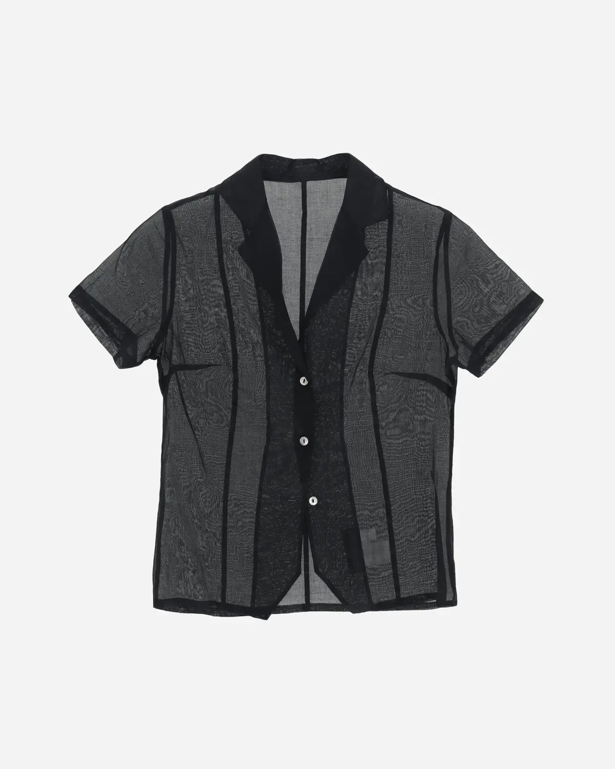 Women's Structured Mesh Top Black 1