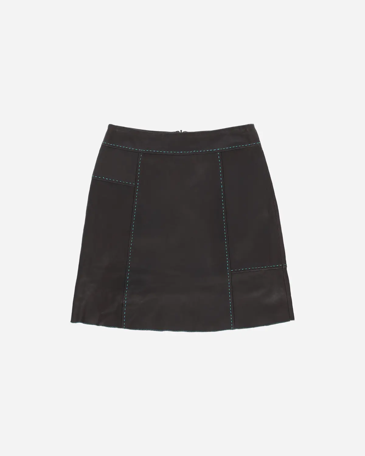 Women's Leather Skirt Brown 1