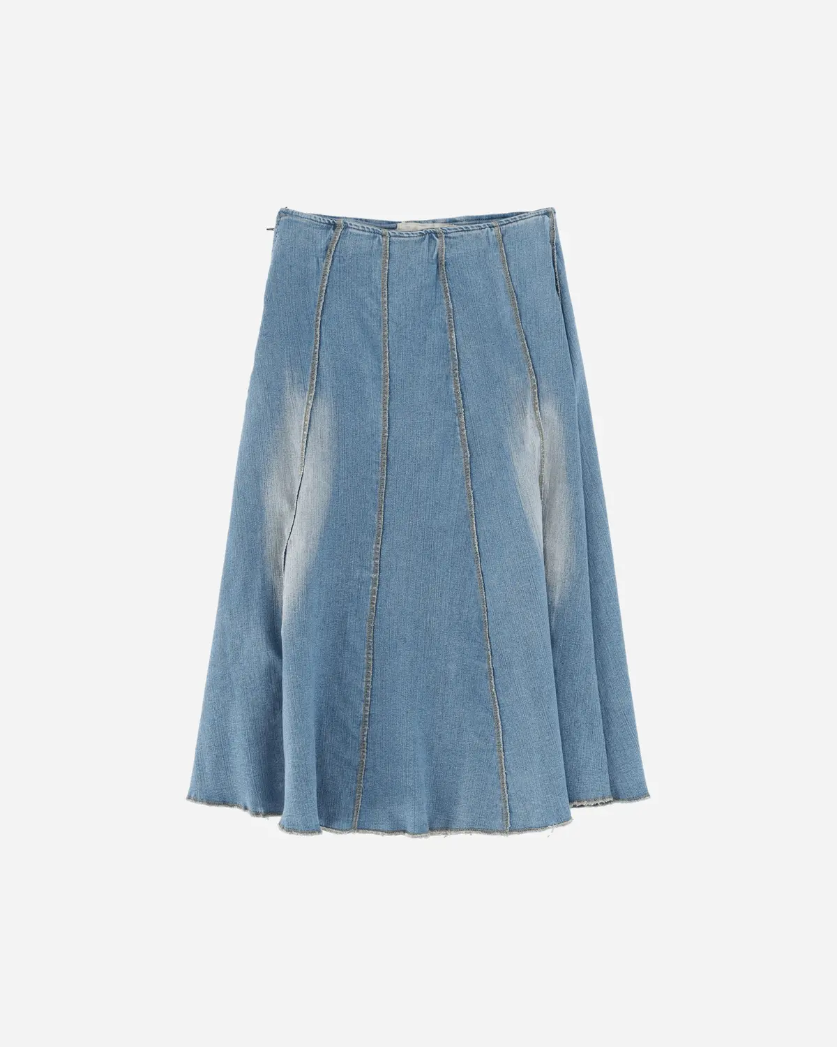 Women's Long Denim Skirt Blue 1