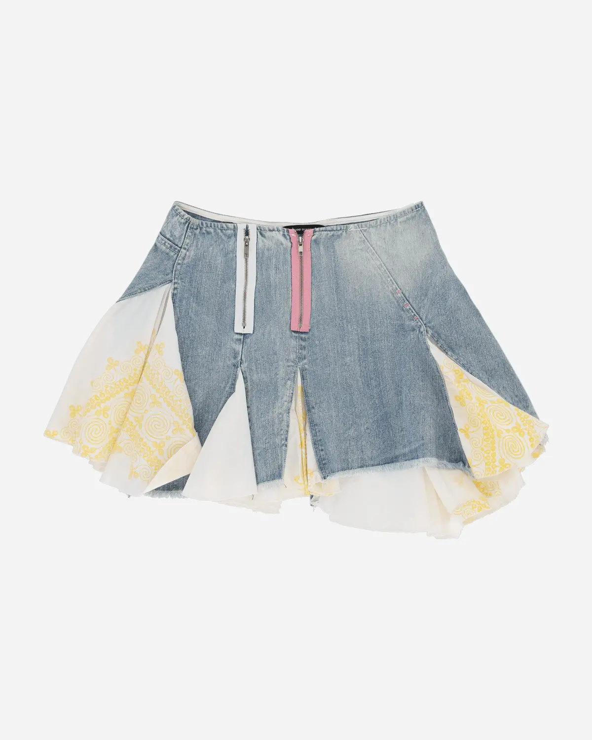 Women's Denim Zipper Skirt Blue 1