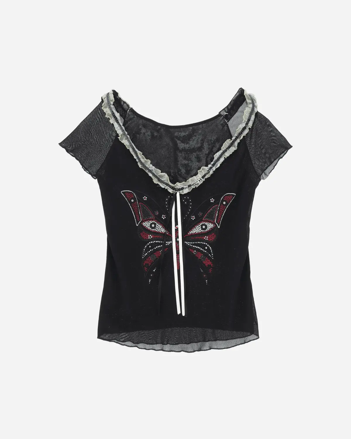 Women's Butterfly Top Black 1
