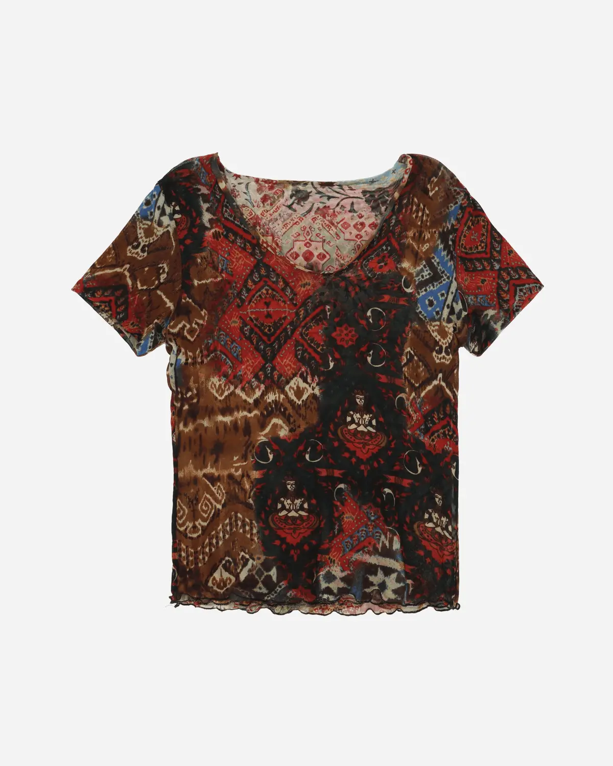 Women's Reversible Mesh Top Red 1