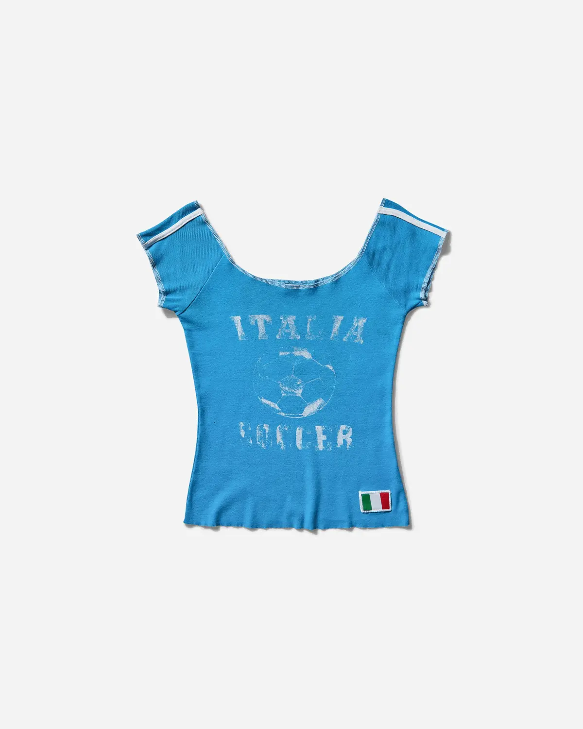 Women's Italia Soccer Top Blue 1