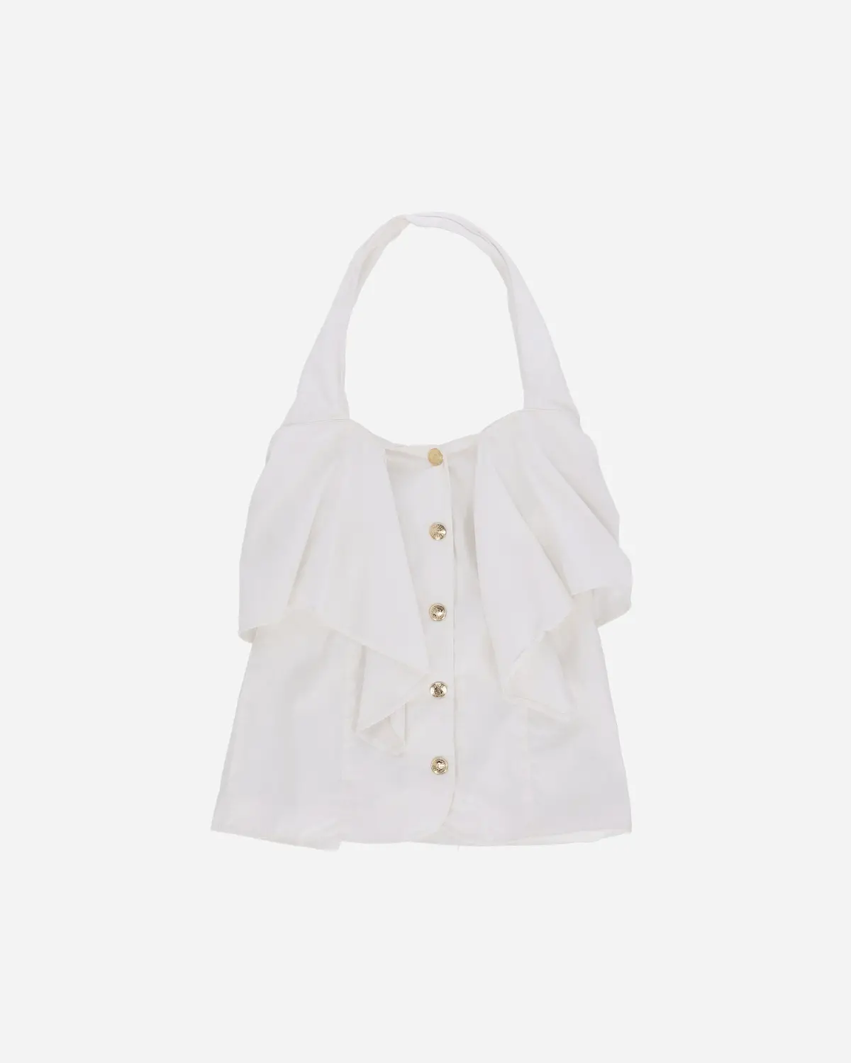 Women's Ruffle Top White 1