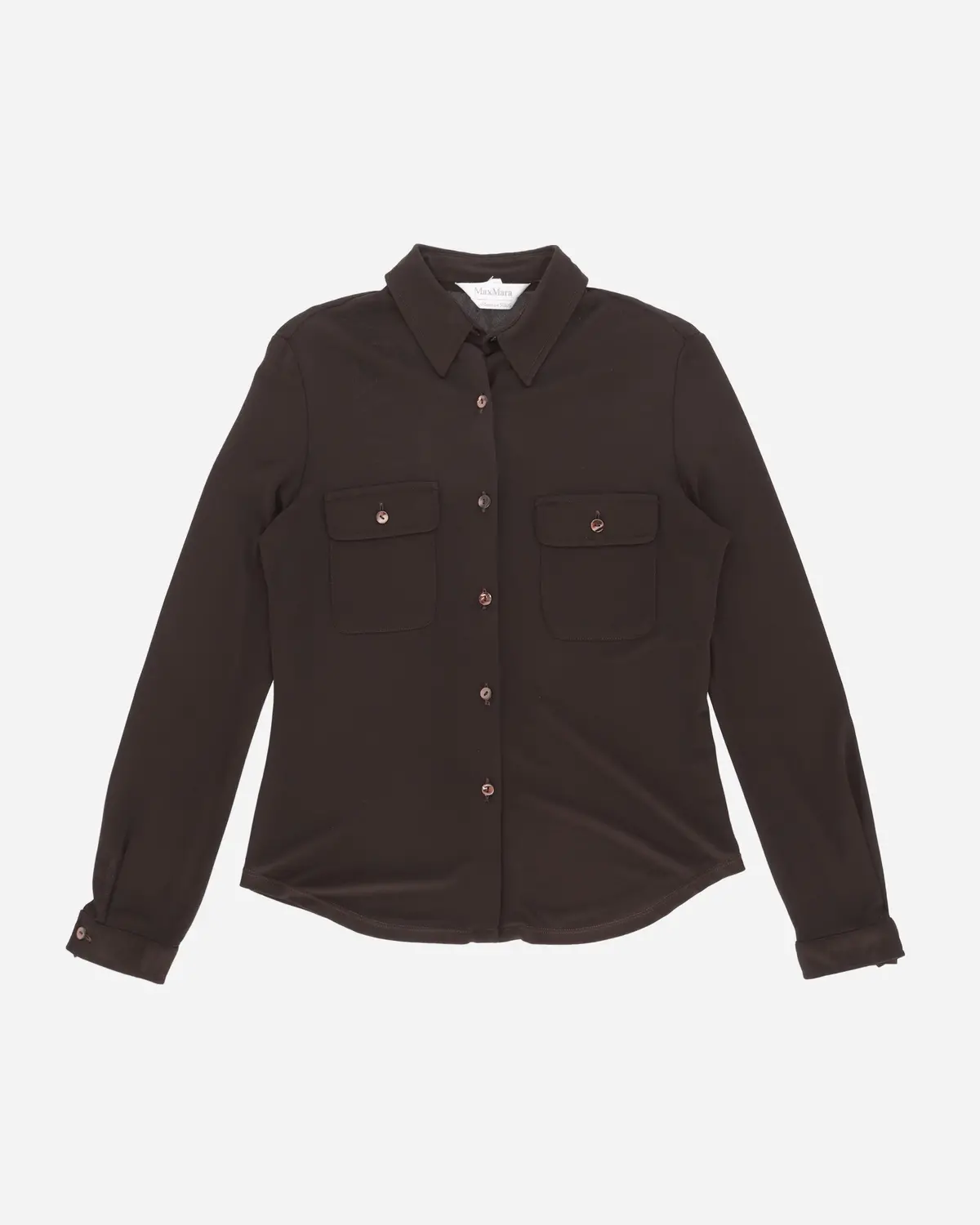Women's Mesh Longsleeve Shirt Brown 1