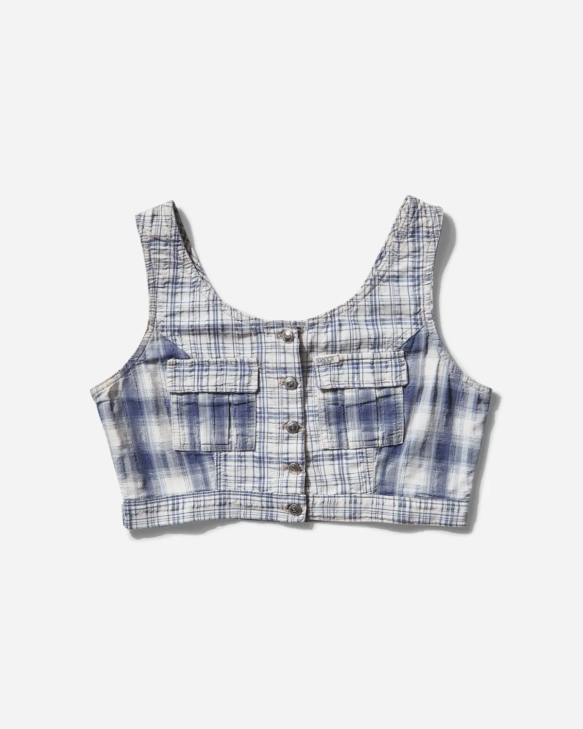 Women's Checked Top White 1