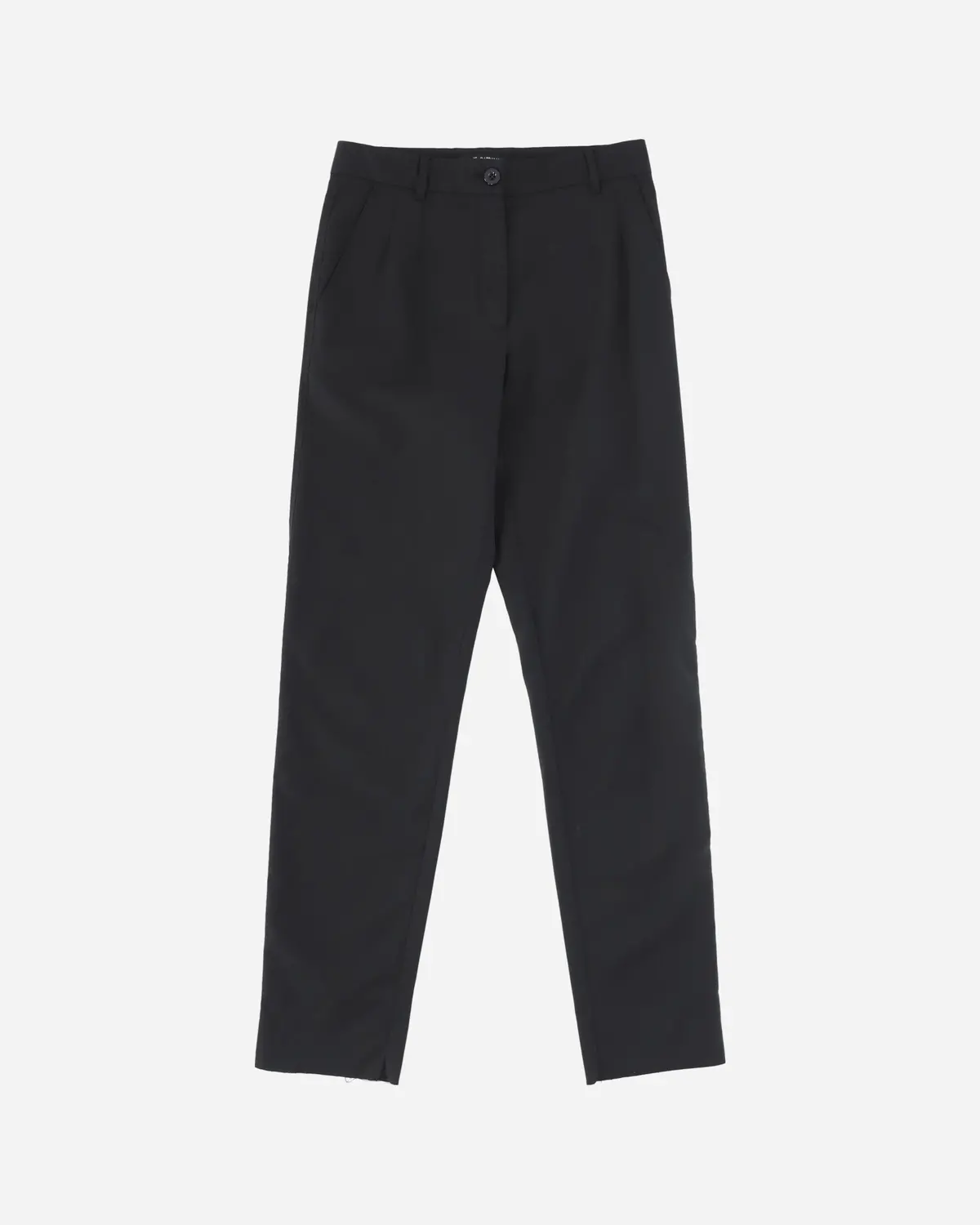 Women's Straight Pleated Trousers Black 1