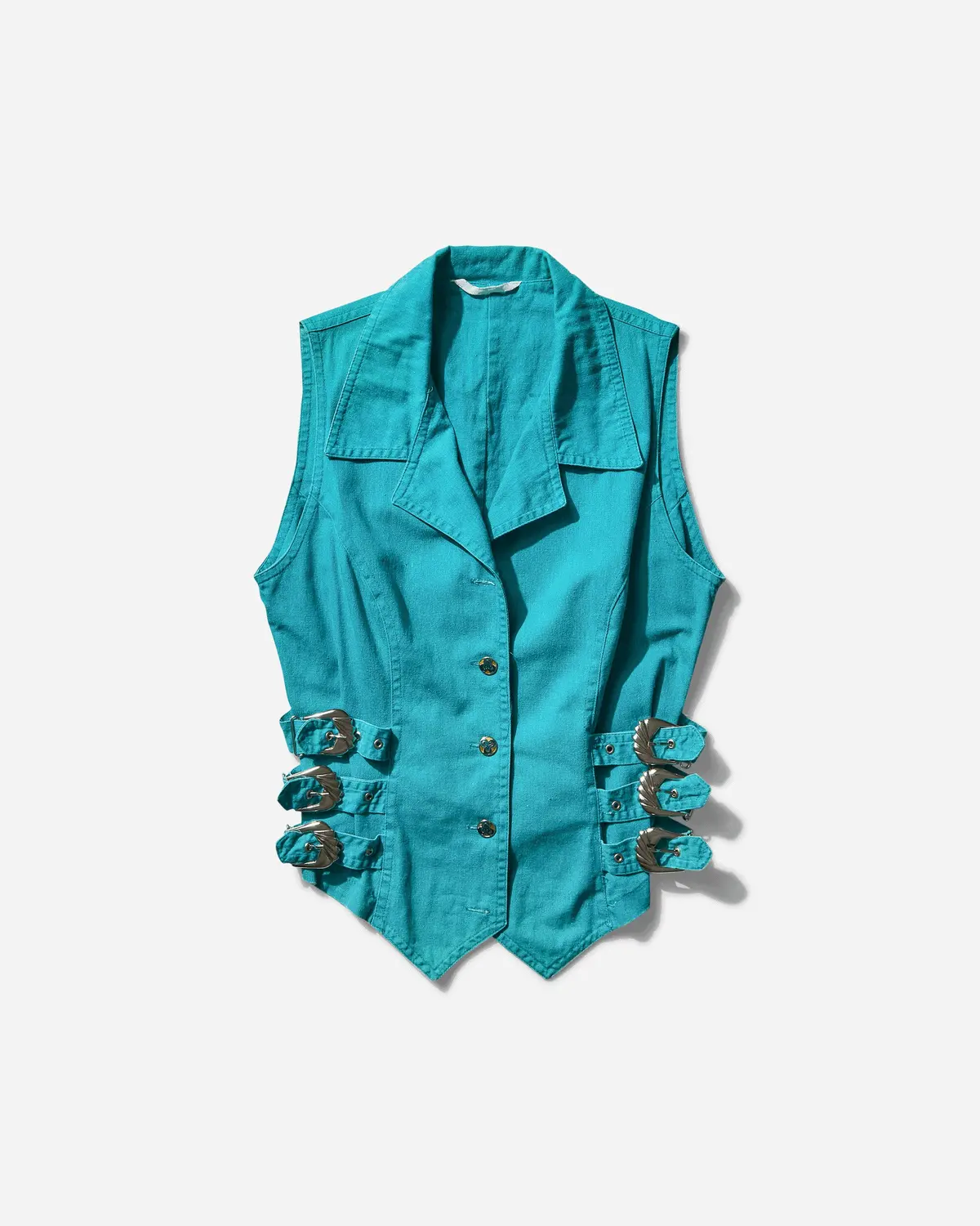 Women's Buckles Vest Blue 1