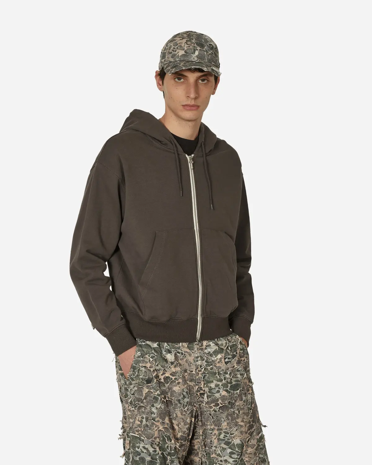 P-Zip Hoodie Charcoal 1