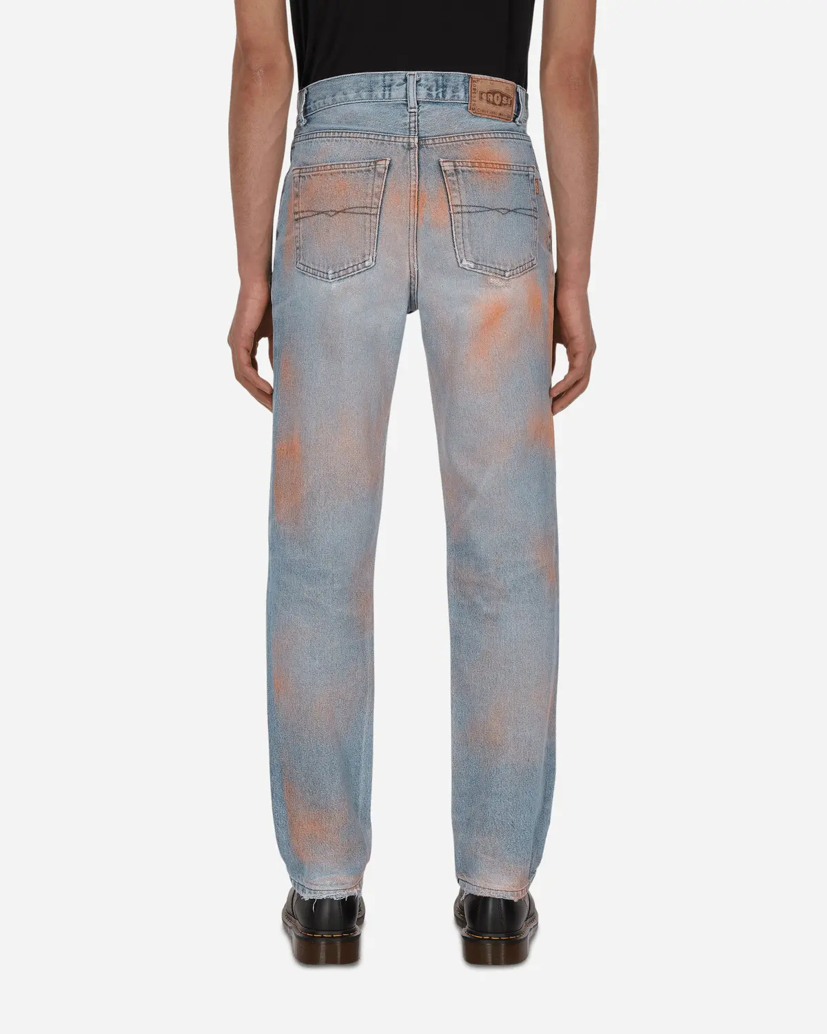 Spray Painted Vintage Denim Pants Blue 3