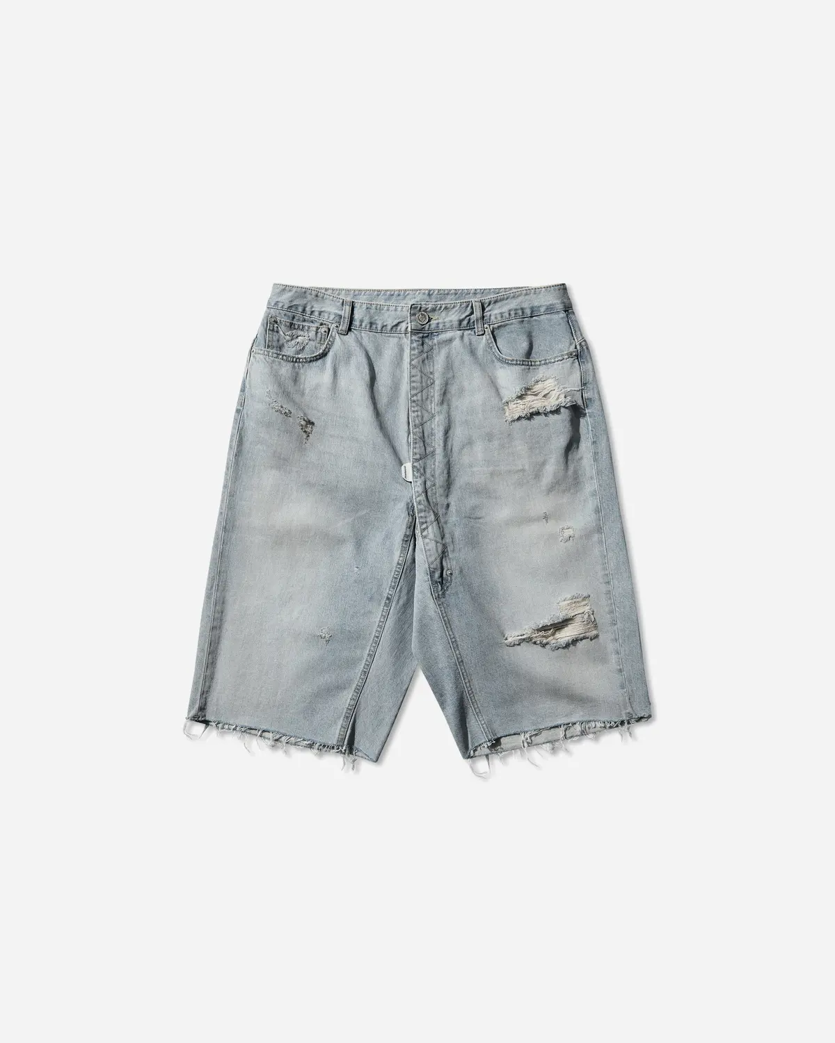 Long Zipper Shorts Blue 1
