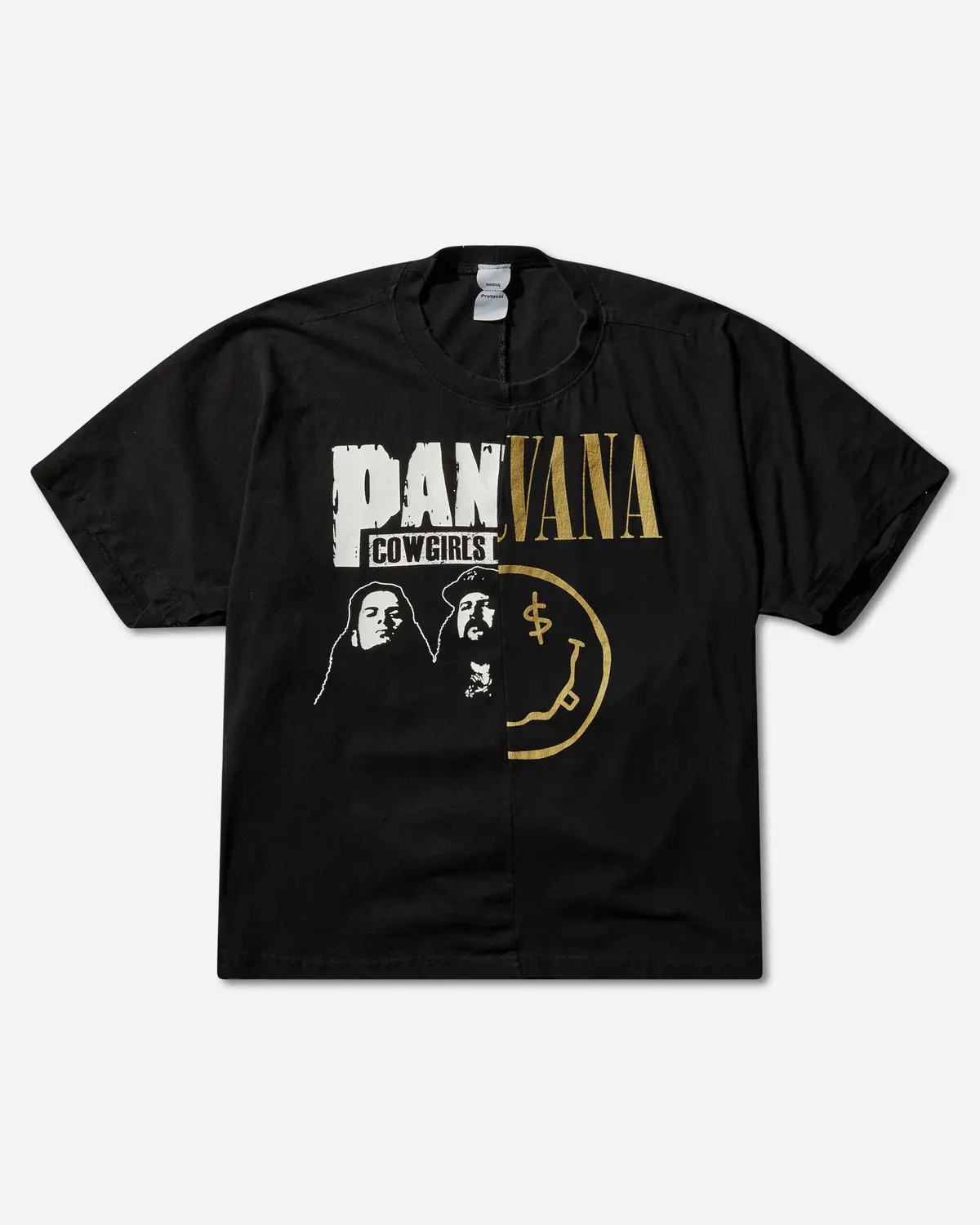 Fake Shoulder Seam T-Shirt Black 1