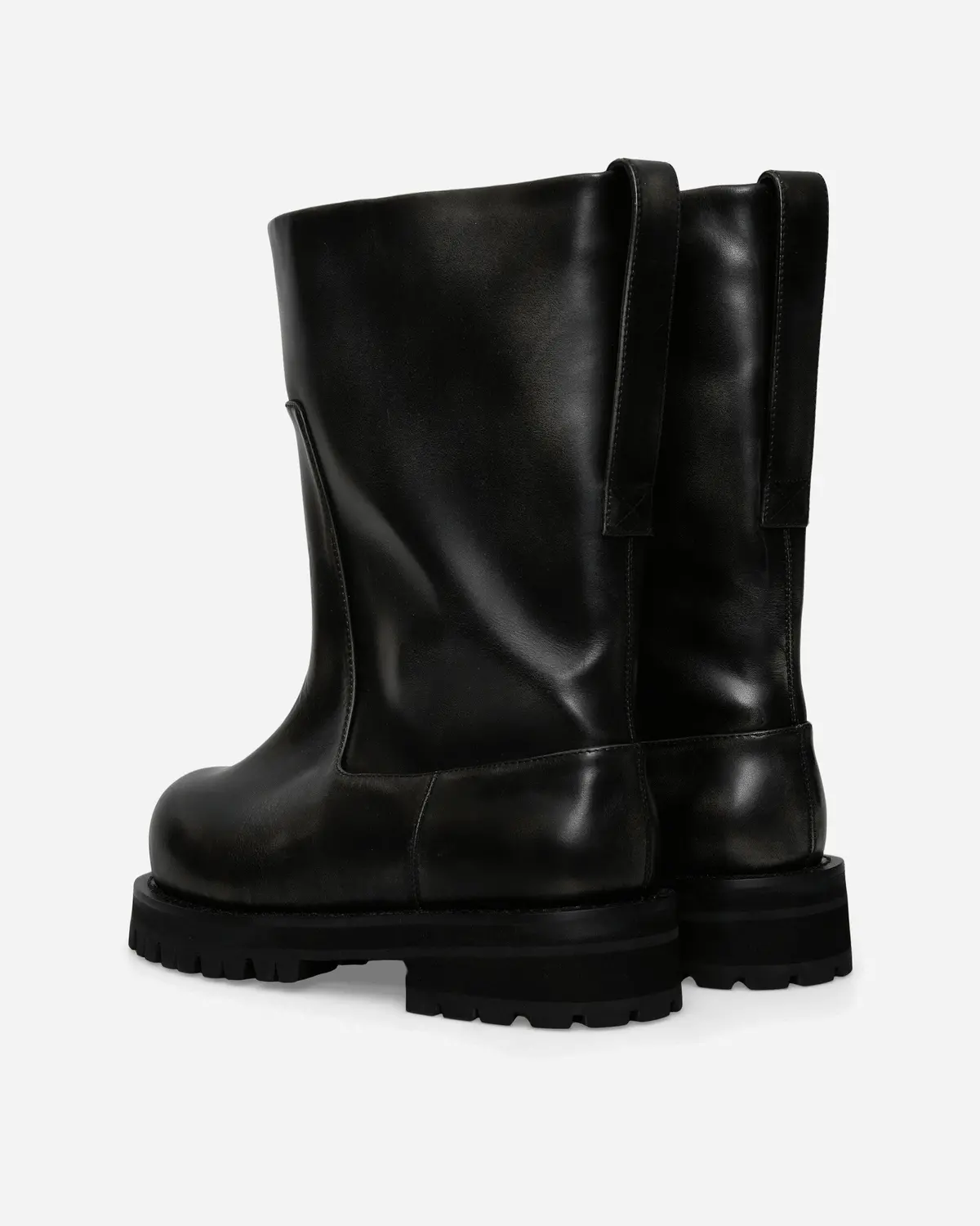 Distressed Shaft Boots Black 4