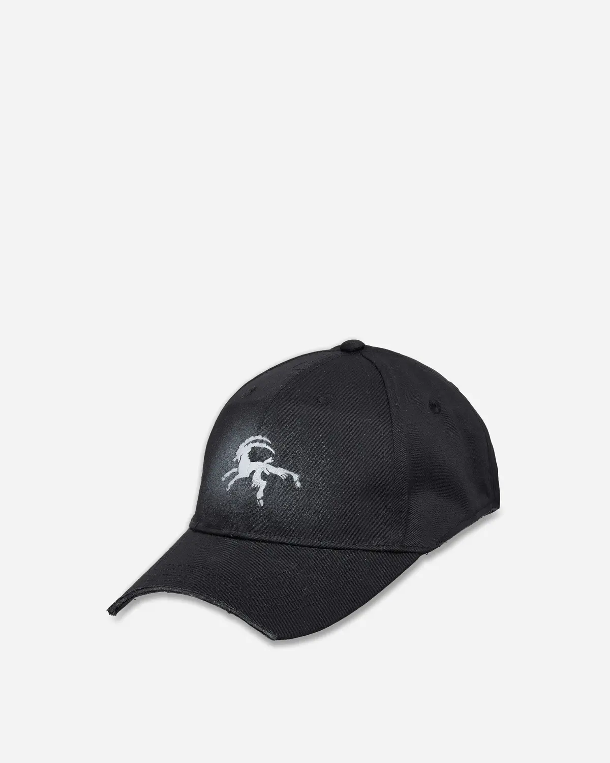 Sprayed Goat Cut Up Cap Black 1