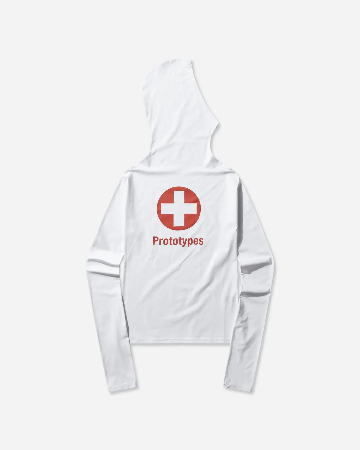 Women's Swiss Cross Twisted Hoodie White 1