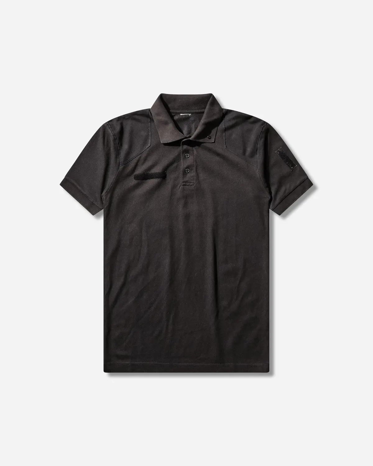 Cut Up Military Polo Black 1
