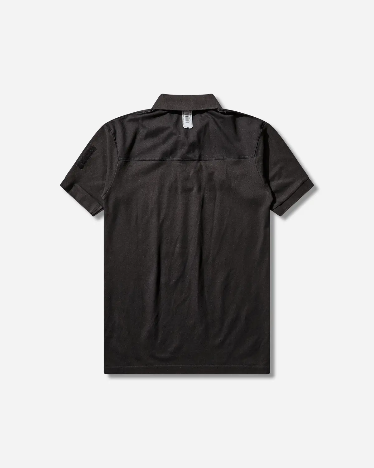 Cut Up Military Polo Black 2