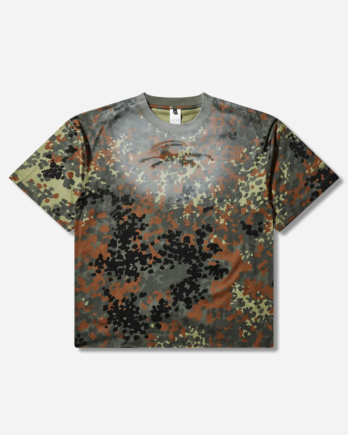Goat Stencil Camo T-Shirt Green 1