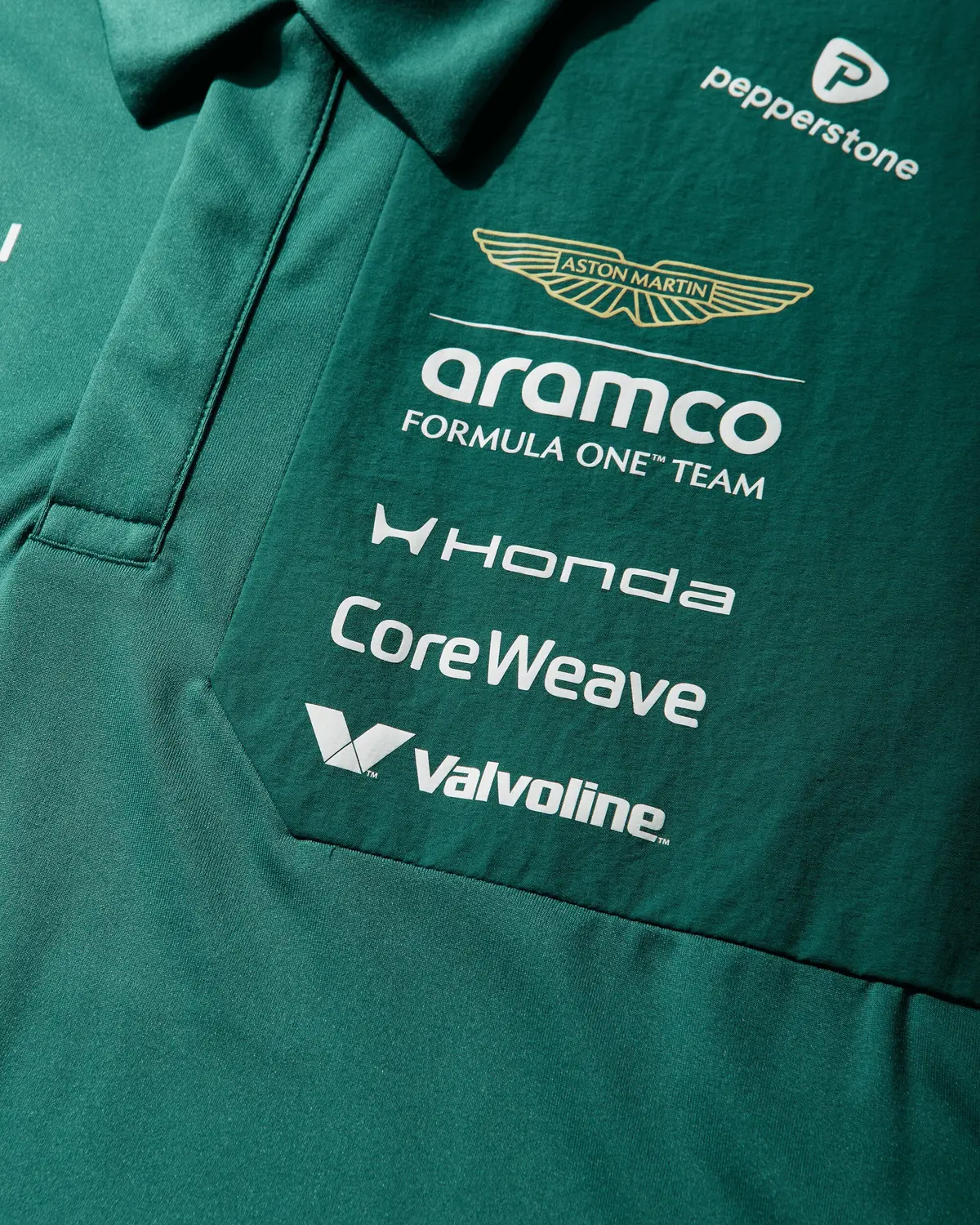 Aston Martin Aramco F1 Team Replica Polo Green Lux 4