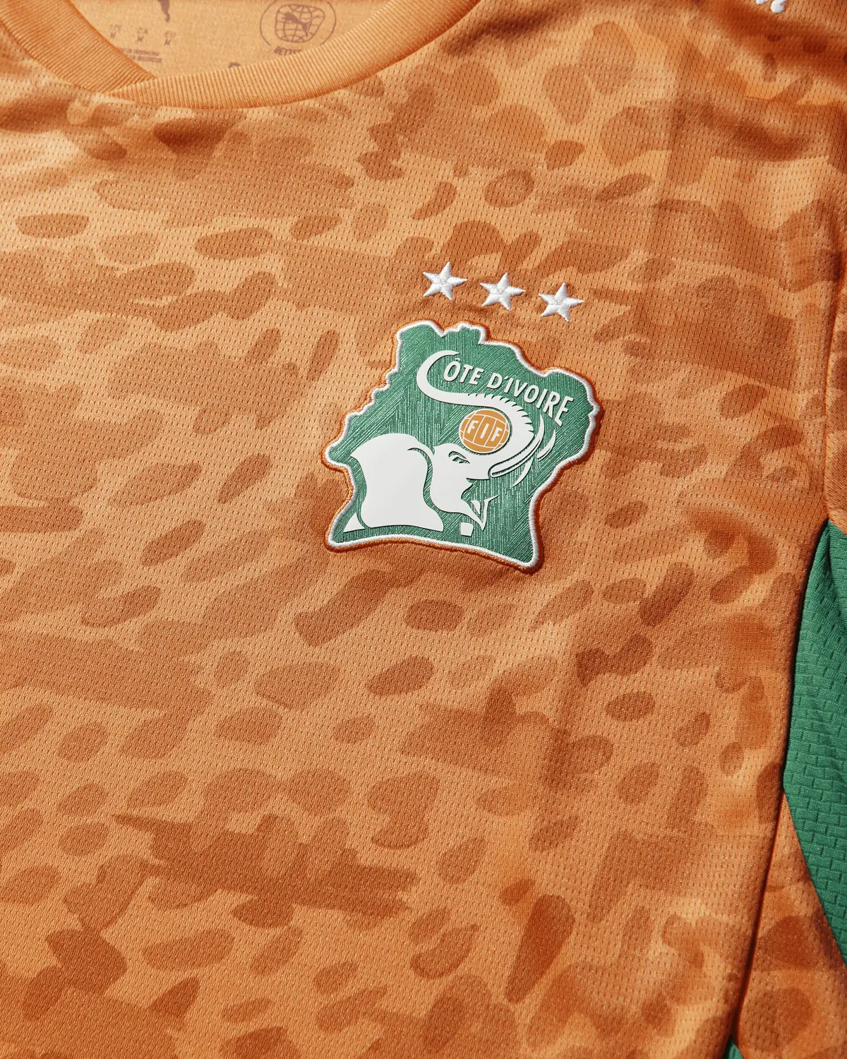 Men's Côte D'ivoire 2026 Home Jersey Rickie Orange / Sport Green 3