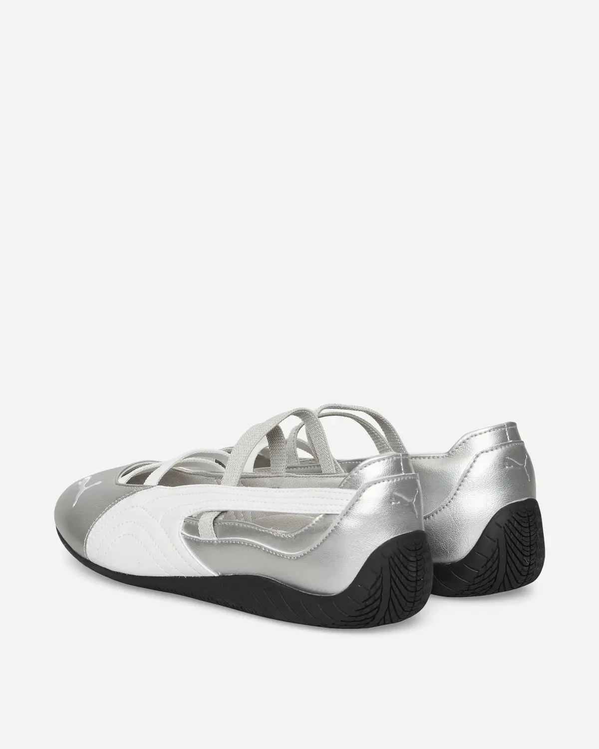 Women's Speedcat Ballet Metallic Shoes Silver / White 4