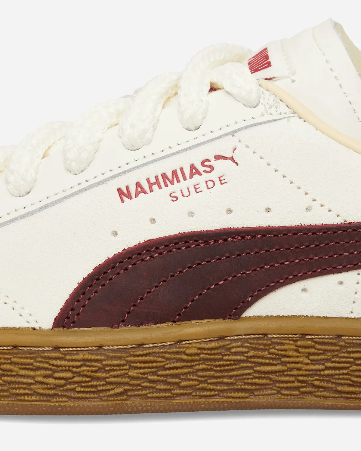 Nahmias Suede Vintage Red Sneakers Warm White / For All Time Red 6