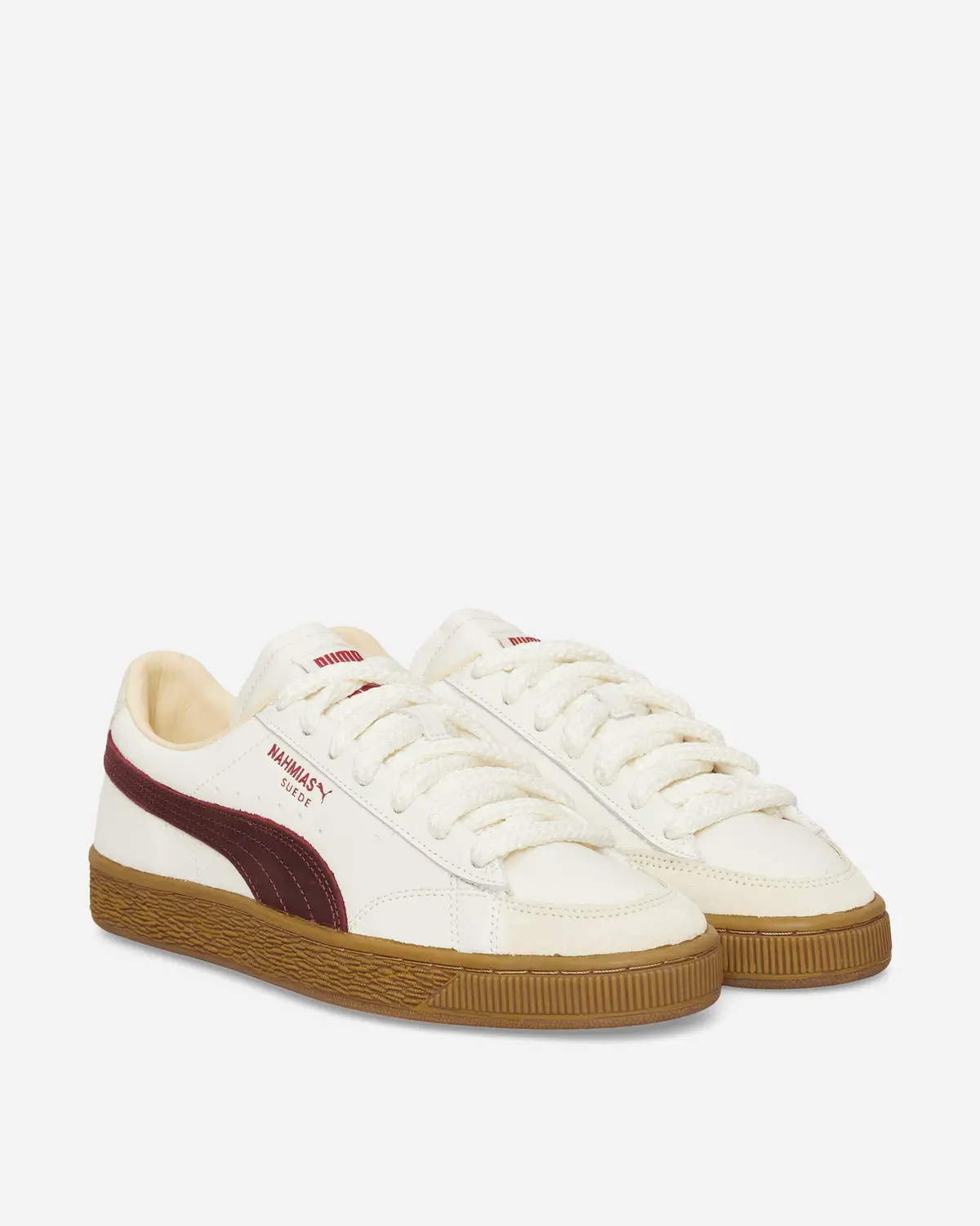 Nahmias Suede Vintage Red Sneakers Warm White / For All Time Red 2