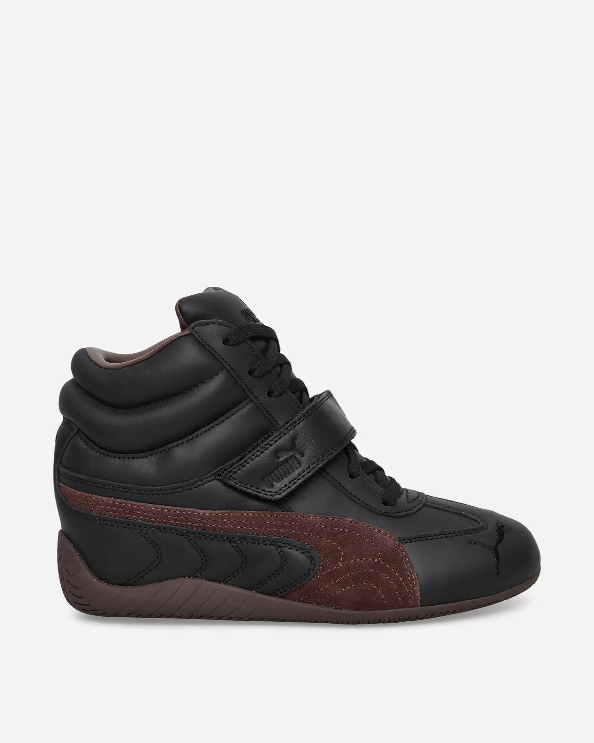 Women's Speedcat Wedge Sneakers Black / Chocolate Brown 1