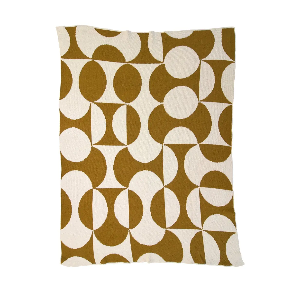 Puzzle Throw Blanket - Ochre 1