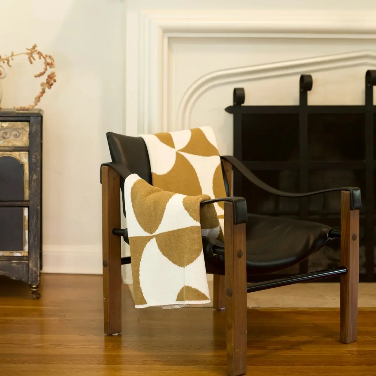Puzzle Throw Blanket - Ochre 2