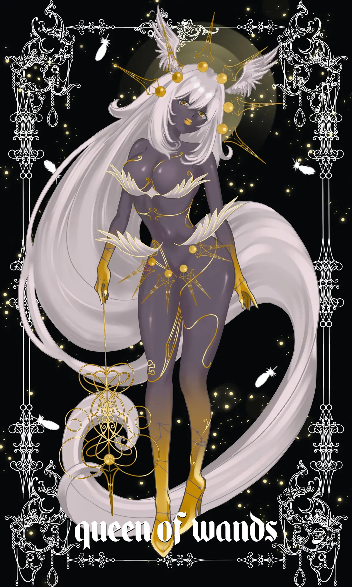 Queen Of Wands Mini Print 1